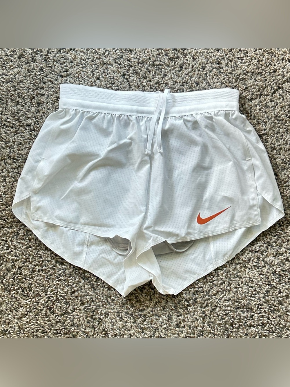 Nike Womens Aeroswift Made In USA White Running Shorts Size Small DA3078-118